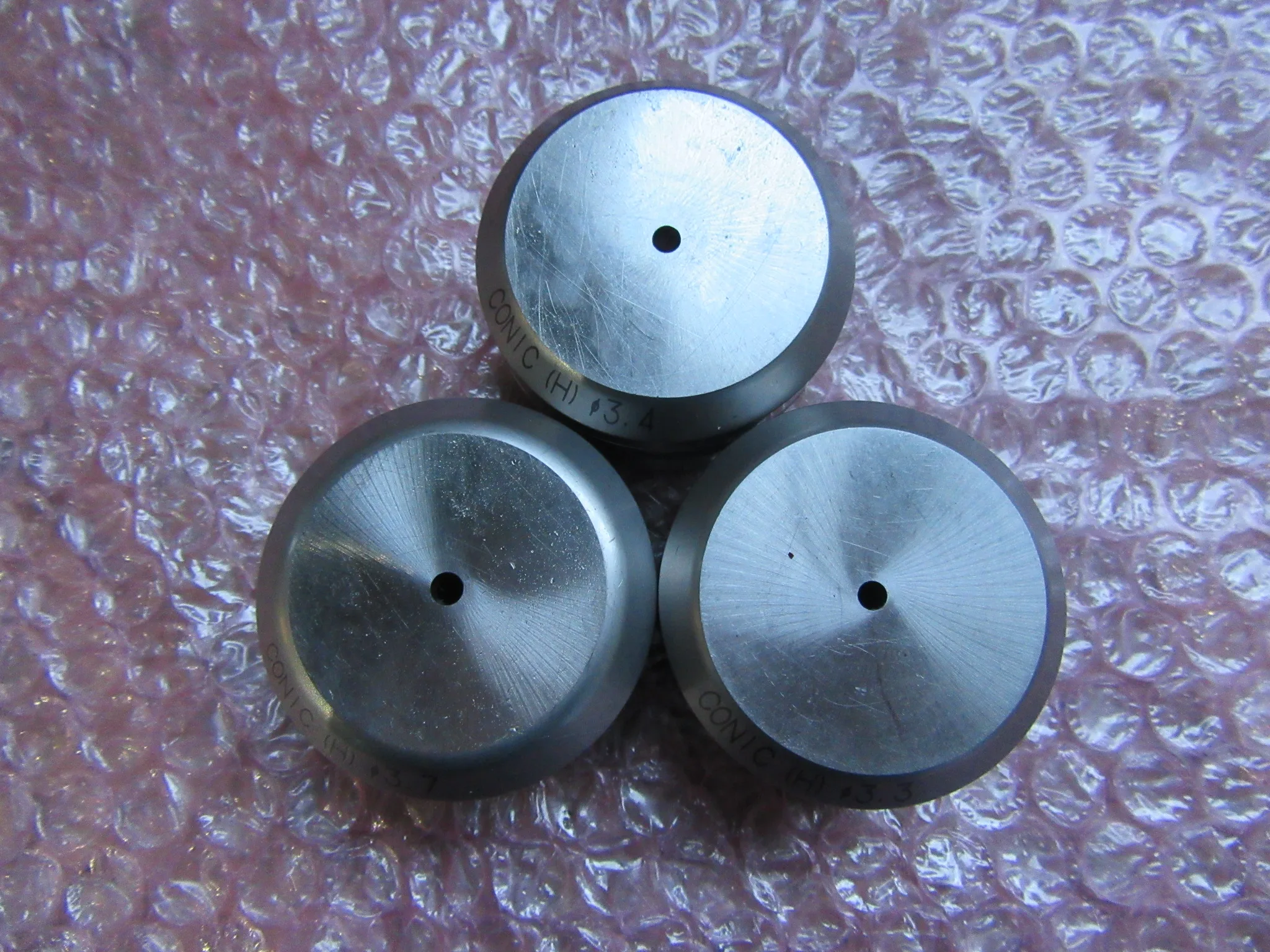 コニック タレパン金型 ダイ 3個 ①3.7 ②3.3 ③3.4 / CONIC ①3.7 ②3.3 ③3.4 TS240075
