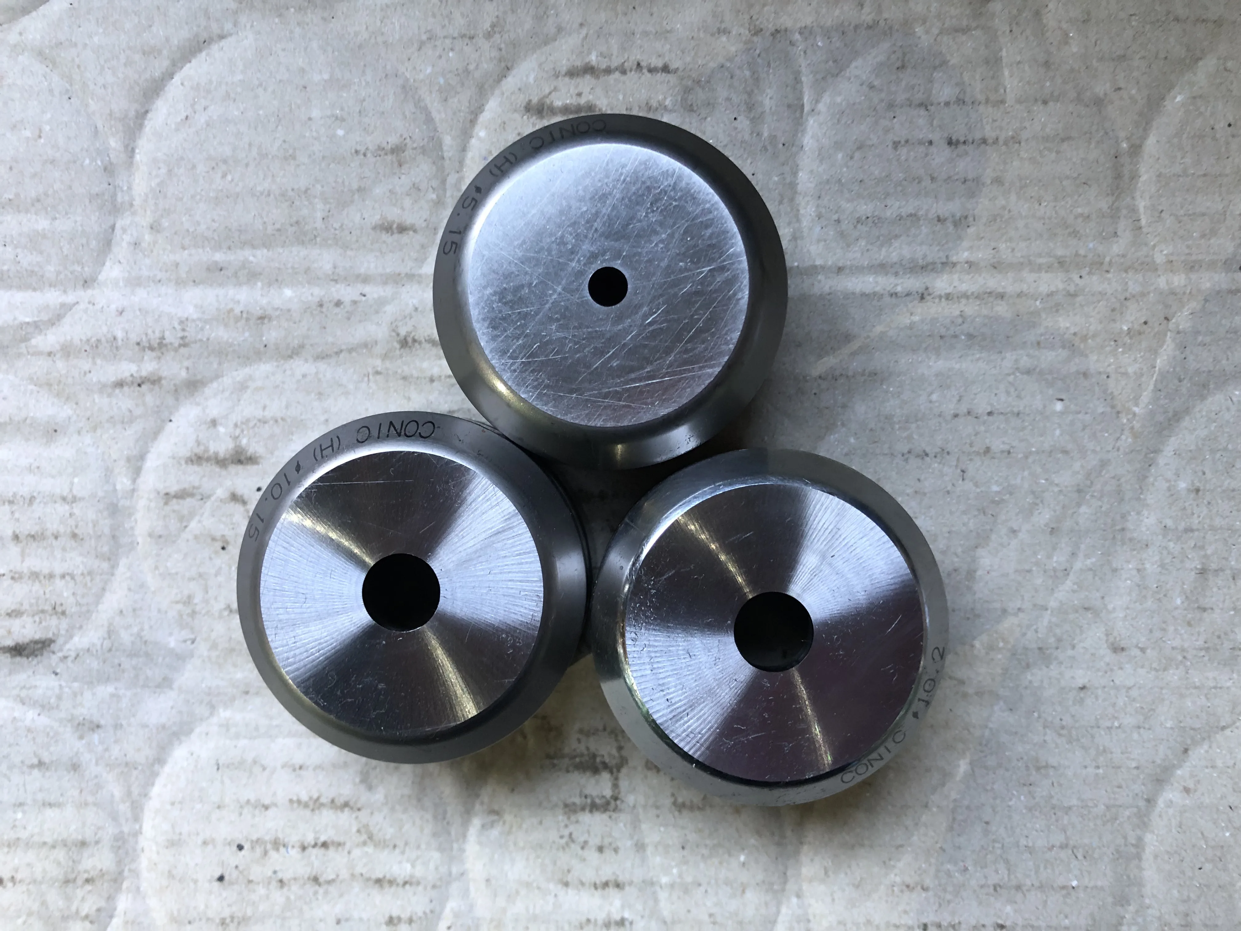 コニック タレパン金型 ダイ 3個 ①φ10.15 ②φ10.2 ③φ5.15 / CONIC ①φ10.15 ②φ10.2 ③φ5.15 TS240139