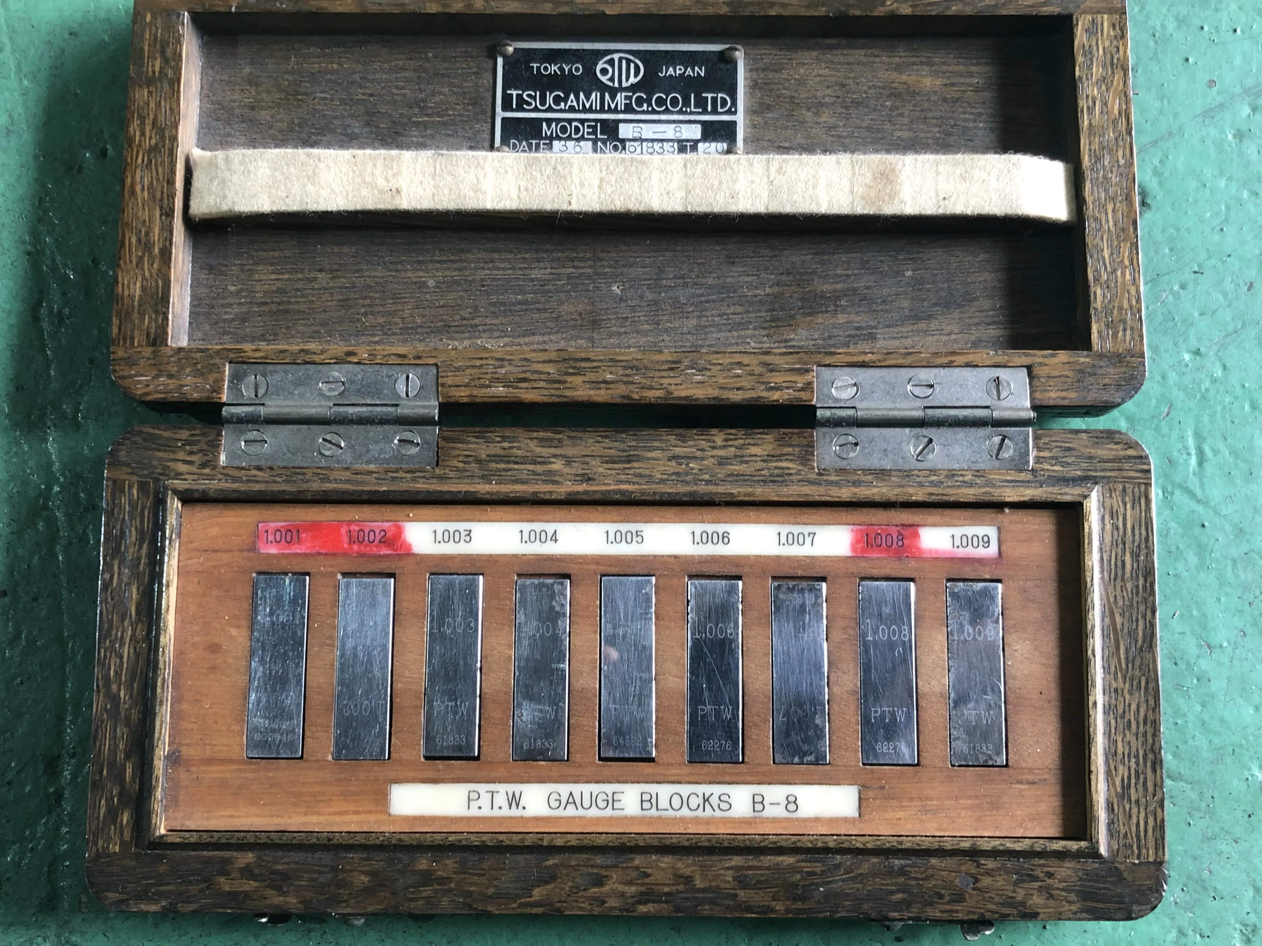 ツガミ/津上 PTWゲージブロックセット B-8 / TSUGAMI CORPORATION PTW Gauge Block Set B-8