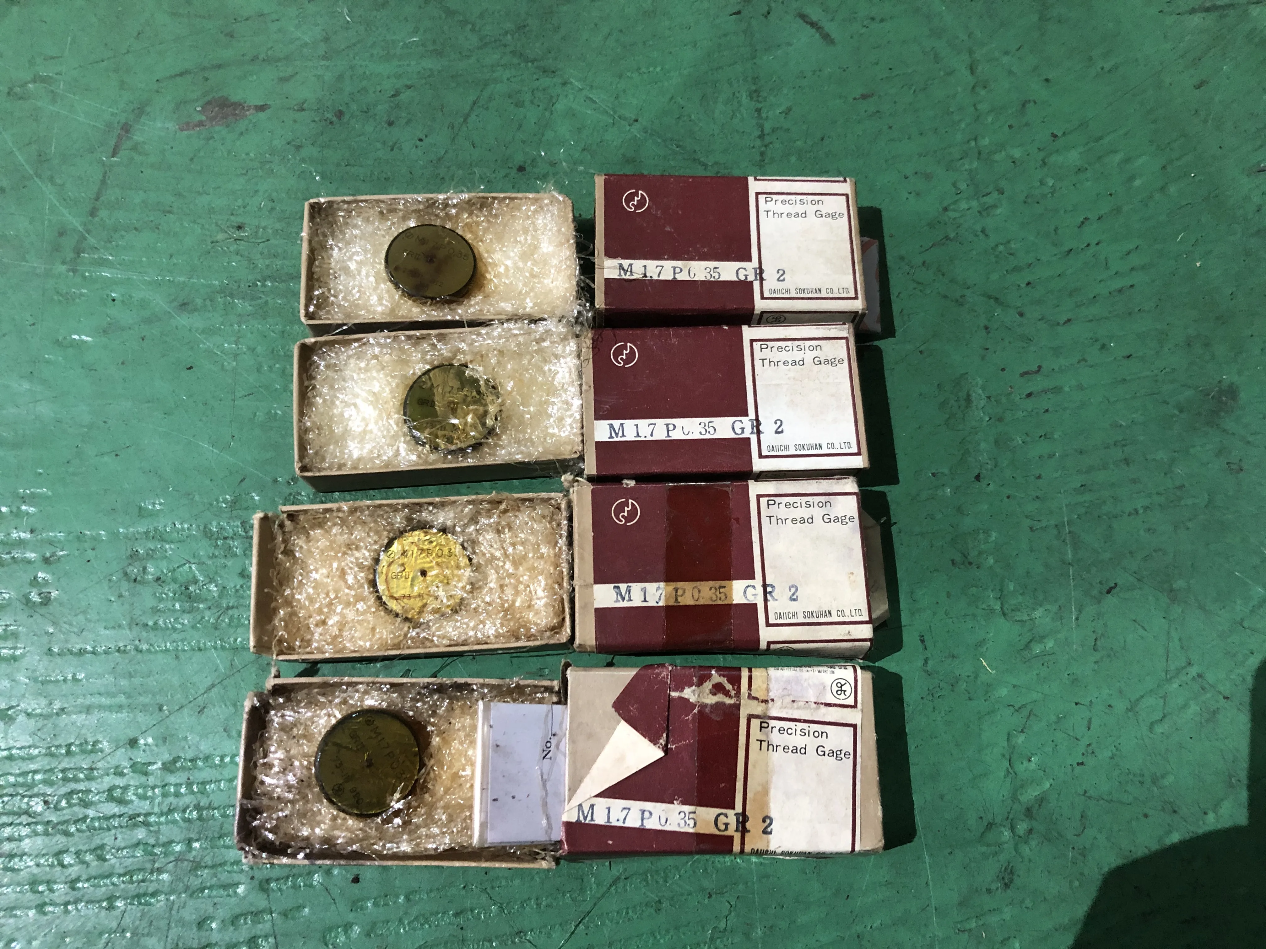 第一測範 ISSOKU ねじリングゲージ（1セット4個） M1.7P0.35GR2 / DAI-ICHI SOKUHAN WORKS Thread Ring Gauge Set M1.7P0.35GR2