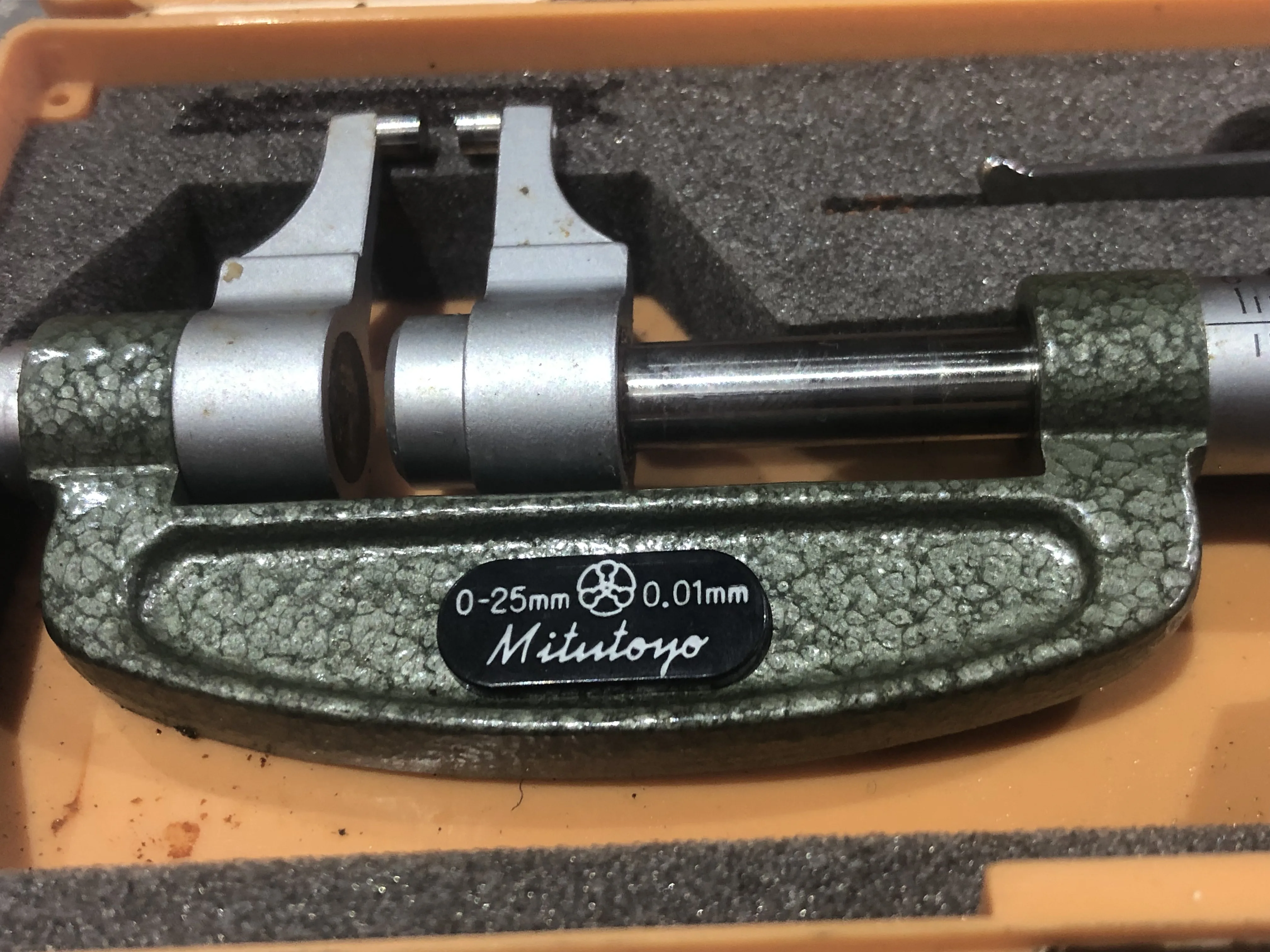 ミツトヨ/三豊製作所 キャリパー形外側マイクロメーター 143-101 OMP-25W / MITUTOYO Caliper-Type Outside Micrometer 143-101 OMP-25W TX210249