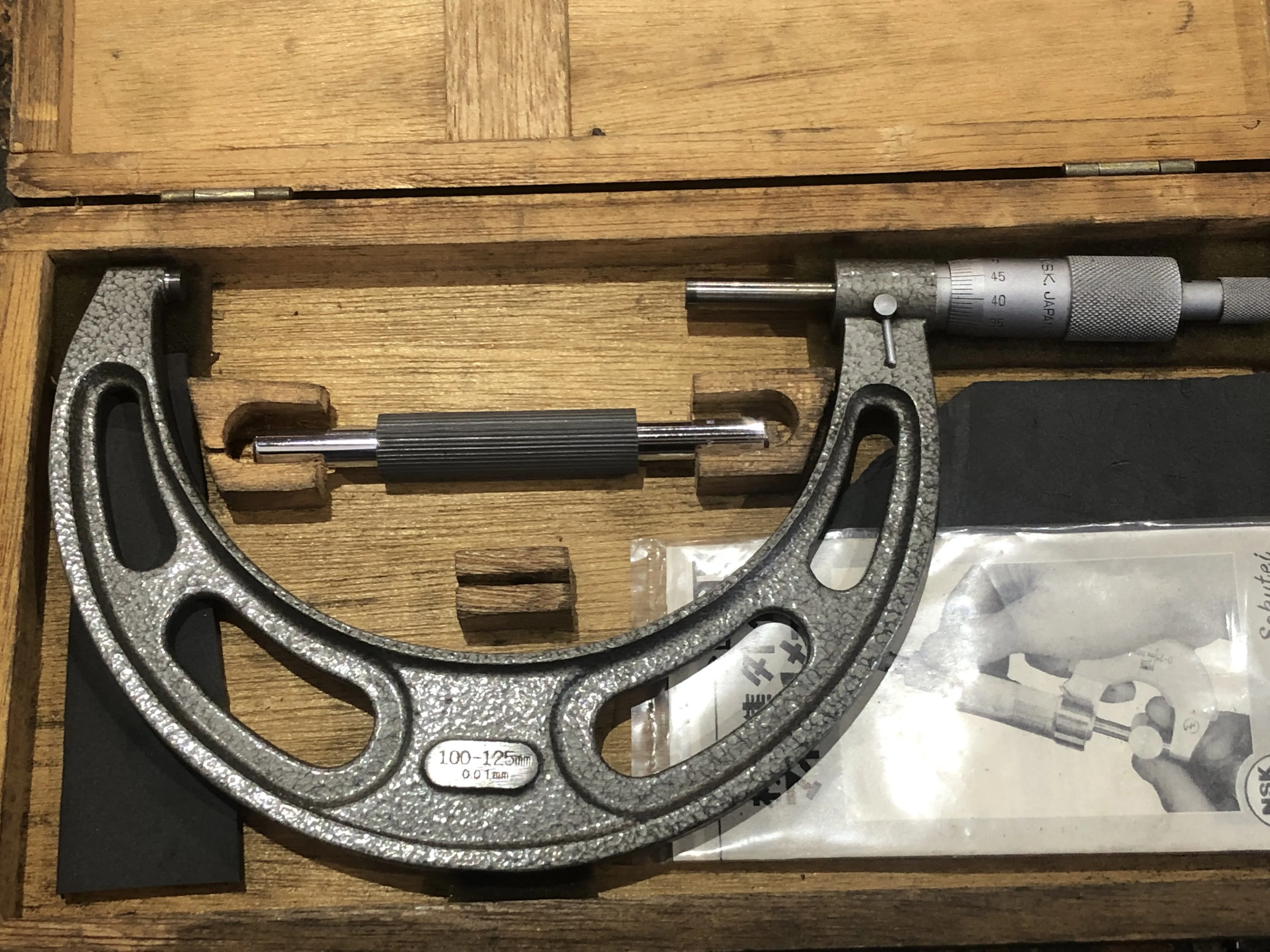 日本測定 NSK 外側マイクロメーター 100-125ｍｍ / JAPAN MICROMETER Outside Micrometer 100-125ｍｍ TX220101