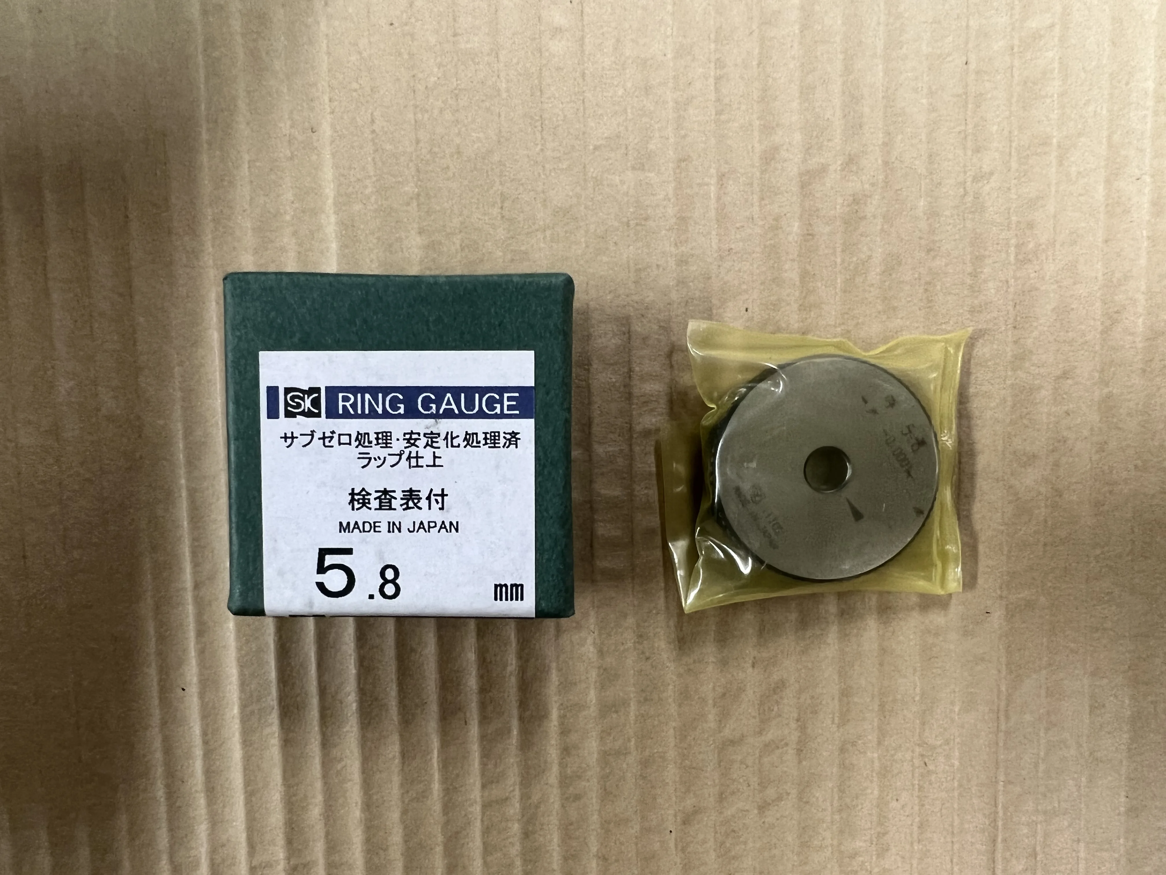 新潟精機 SK リングゲージ 5.8mm / NIIGATA SEIKI Ring Gauge 5.8mm TX220367