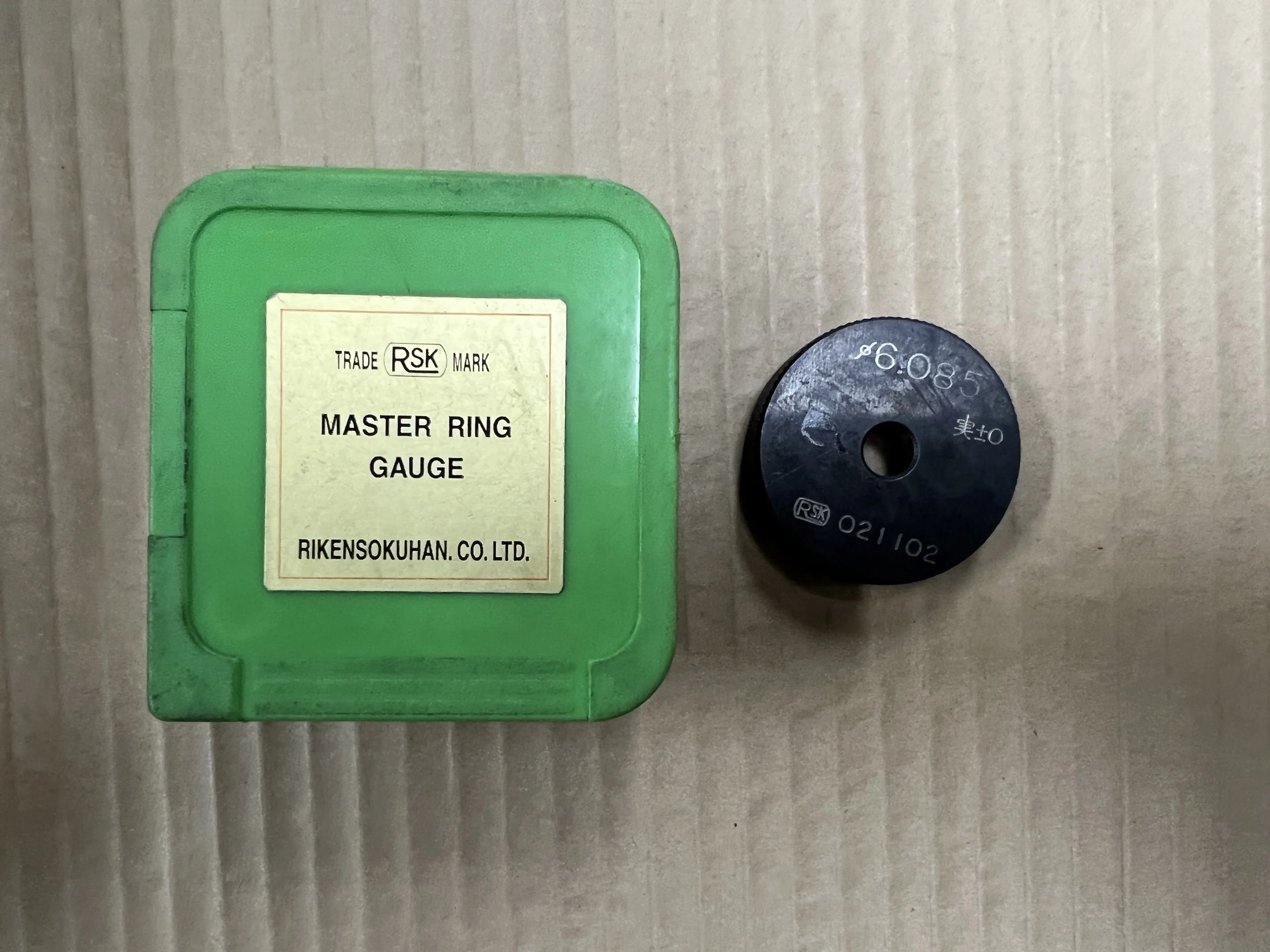 新潟理研測範 RSK マスターリングゲージ φ6.085 / NIIGATA RIKEN SOKUHAN Master Ring Gauge φ6.085 TX220368