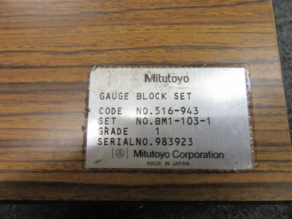 ミツトヨ/三豊製作所 ブロックゲージ BM1-103-1 (516-948) / MITUTOYO Gauge Block BM1-103-1 (516-948) TX220383