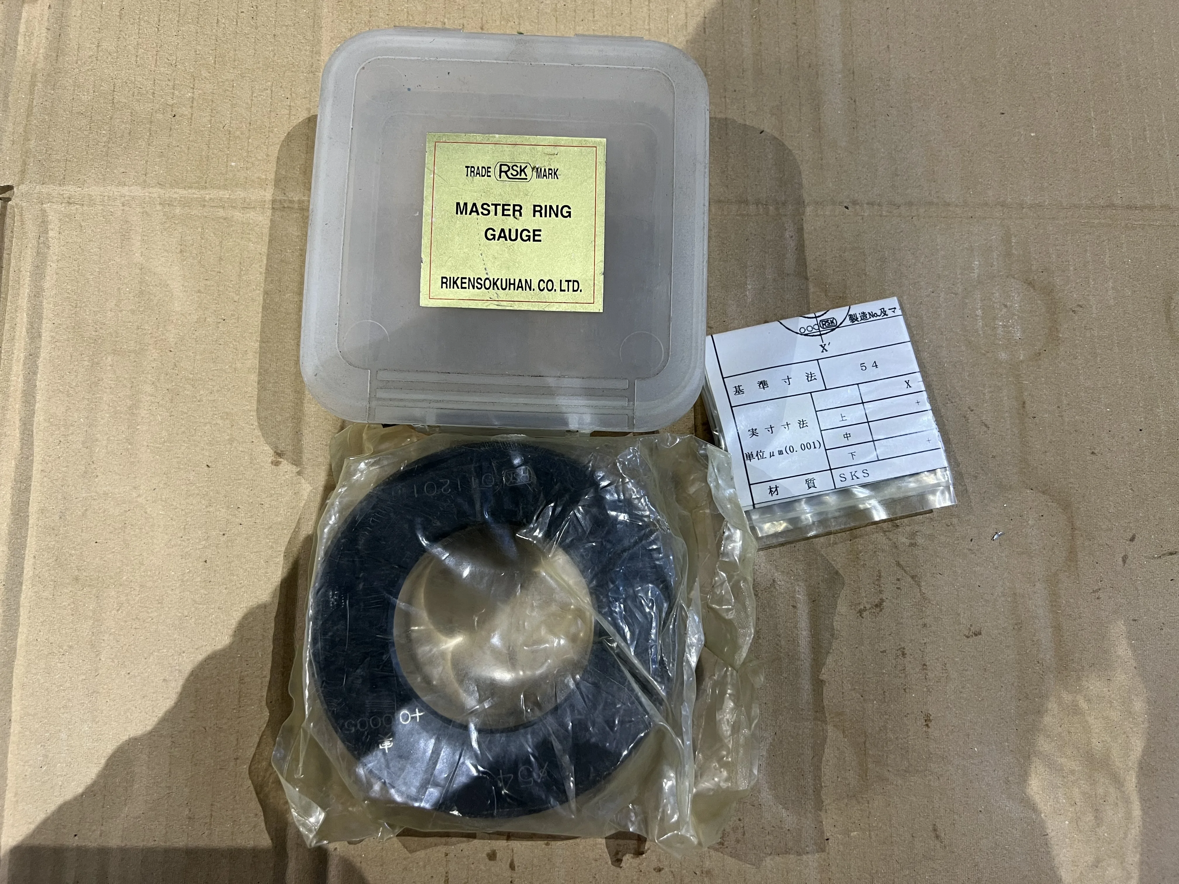 新潟理研測範 RSK マスタ－リングゲ－ジ φ54 / NIIGATA RIKEN SOKUHAN Master Ring Gauge φ54 TX220400