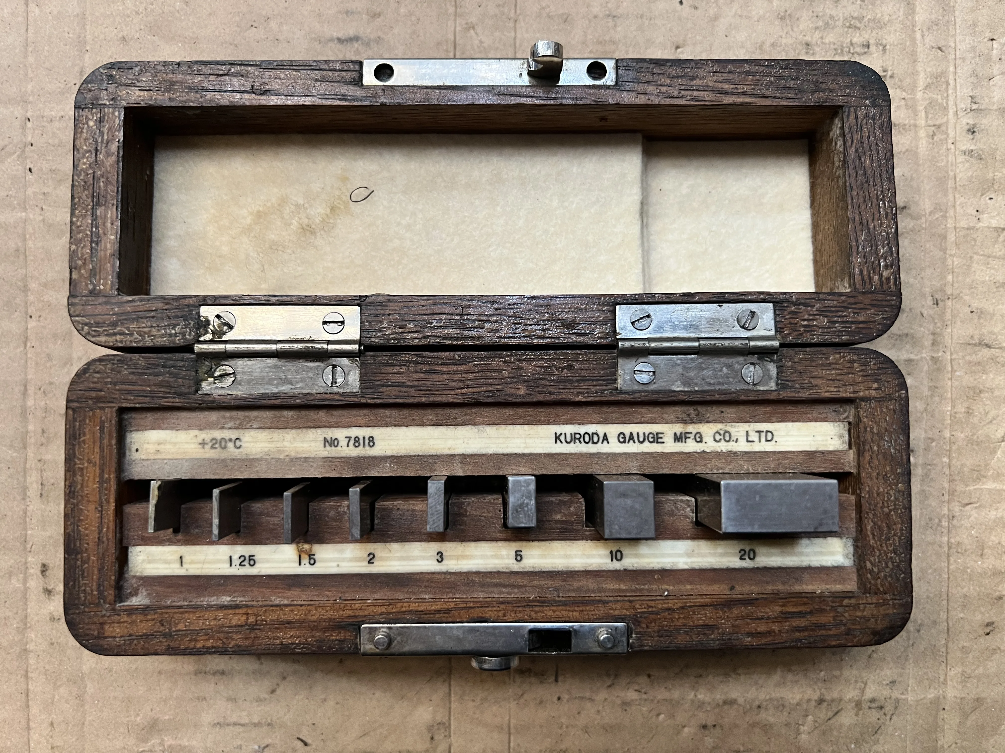 黒田精工 KKS ブロックゲージ 1~20mm / KURODA PRECISION INDUSTRIES Gauge Block 1~20mm TX220456