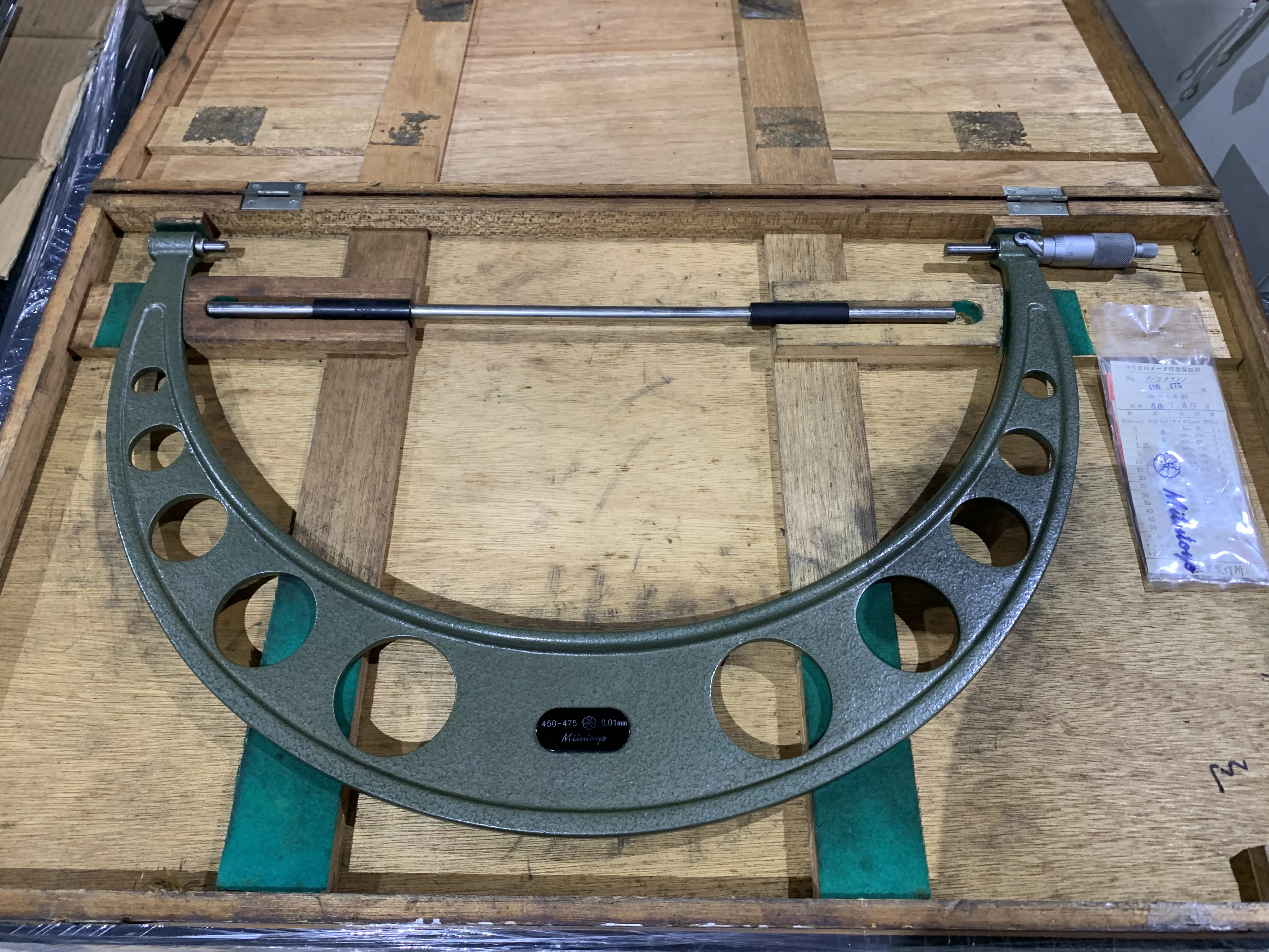 ミツトヨ/三豊製作所 外側マイクロメーター 測定範囲450-475mm(最小表示0.01mm) / MITUTOYO Outside Micrometer 測定範囲450-475mm(最小表示0.01mm) TX220489