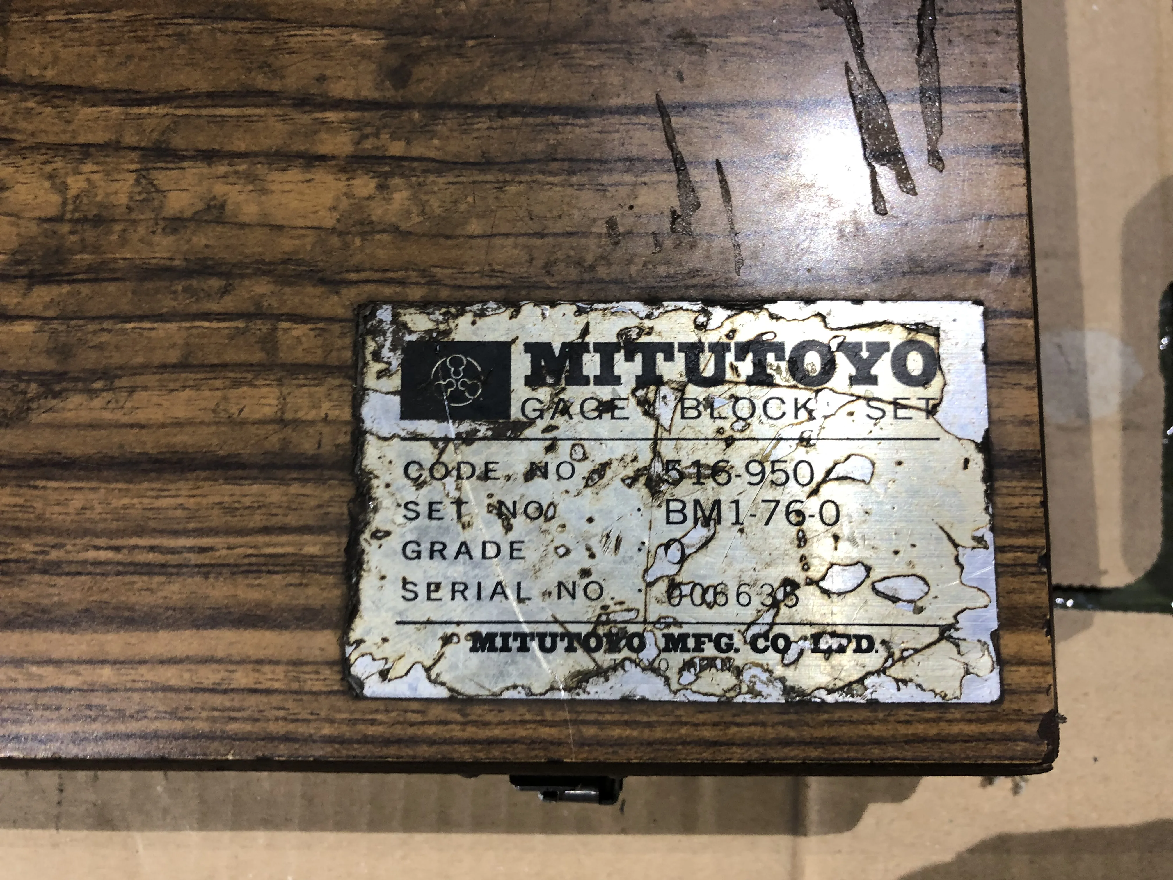 ミツトヨ/三豊製作所 ゲージブロックセット No.516-950（BM1-76-0） / MITUTOYO Block Gauge Set No.516-950（BM1-76-0） TX220572