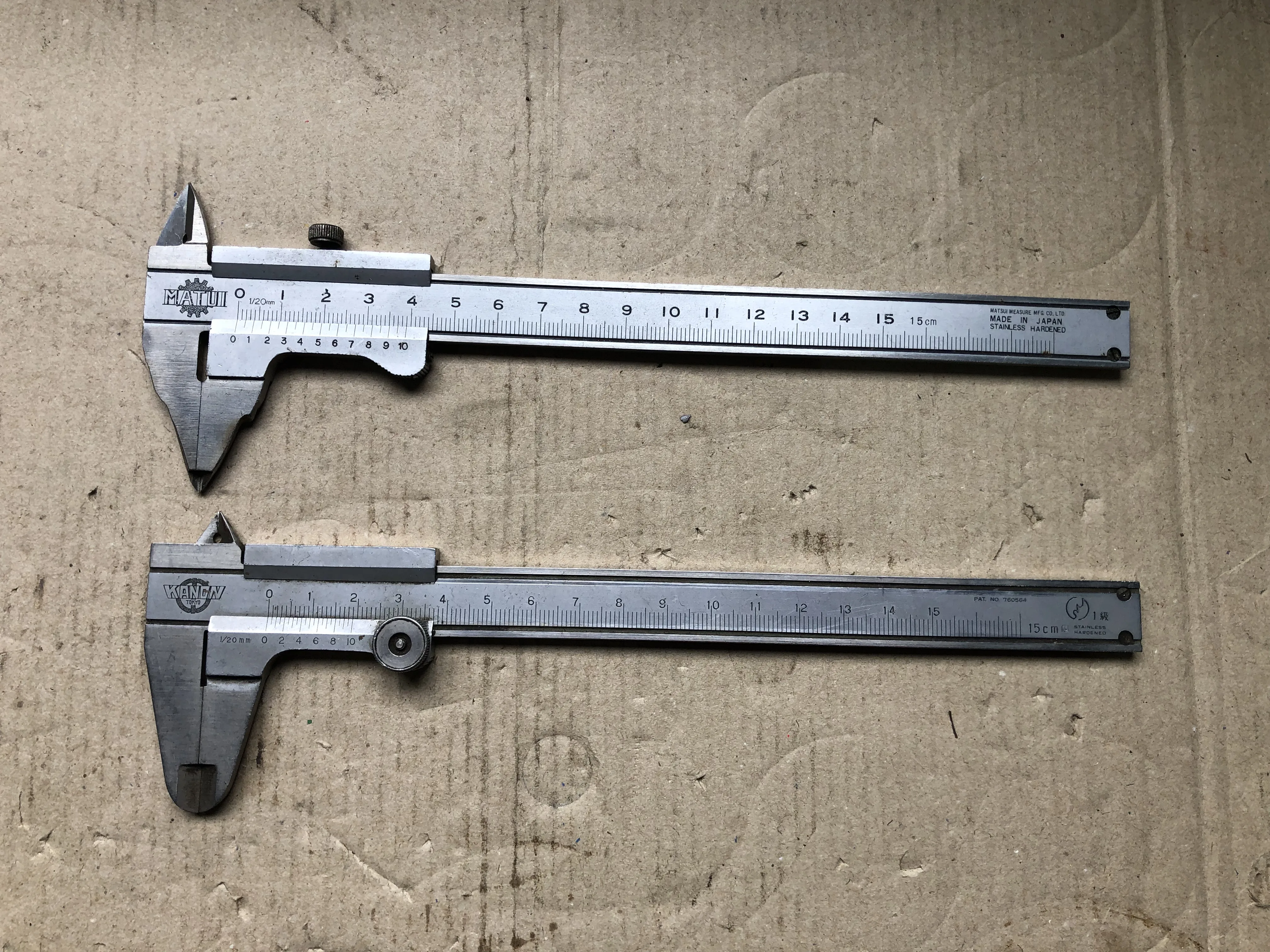 松井精密工業 ノギス2個 15cm / MATSUI MEASURE MFG Vernier Caliper2pcs 15cm TX230179